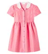 Gucci Gg Cotton Jacquard Dress In Pink