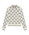 Gucci Gg Cotton Knit Sweatshirt In White