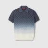 Gucci Gg Cotton Knit Jacquard Polo Shirt