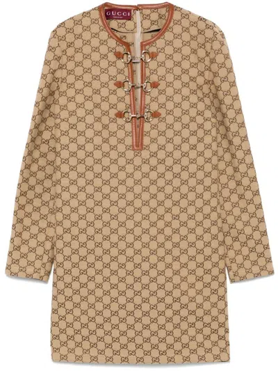 Gucci Gg Cotton Midi Dress