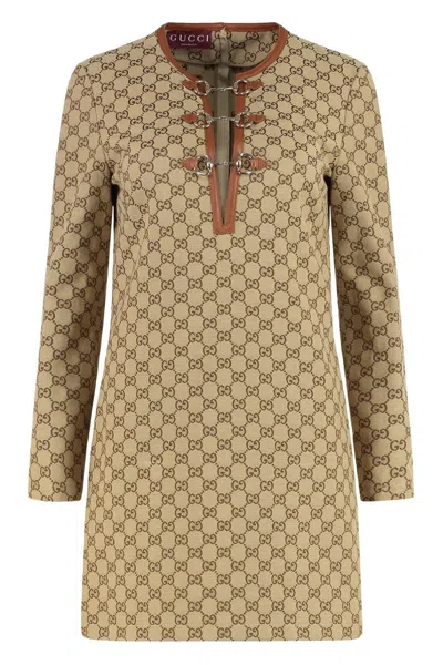 GUCCI GUCCI GG JACQUARD FABRIC DRESS