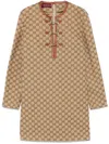 Gucci Gg Canvas Dress With Horsebit