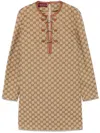 Gucci Gg Canvas Dress With Horsebit