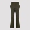 Gucci Gg Jacquard Cotton-blend Bootcut Pants In Green