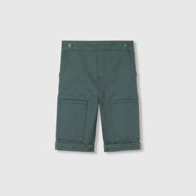 Gucci Babies' Gg Cotton Pants In Gray