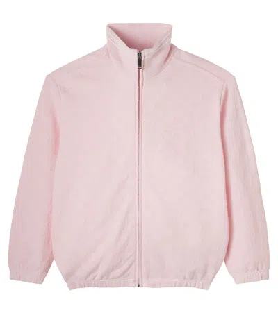Gucci Kids' Gg Cotton Piqué Jacket In Pink