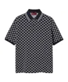 Gucci Gg Cotton Jacquard Polo Shirt In Black