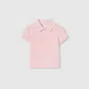 Gucci Gg Cotton Polo Shirt In Pink