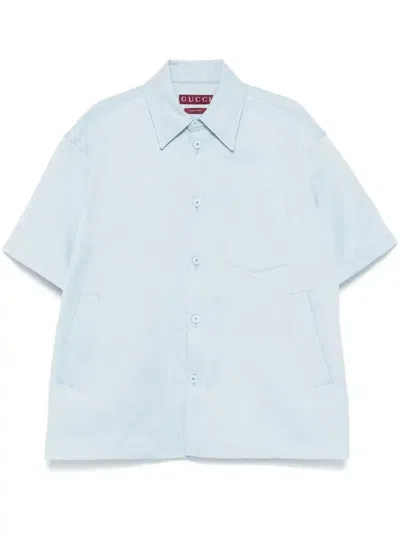 GUCCI GG COTTON SHIRT - MEN'S - VISCOSE/COTTON