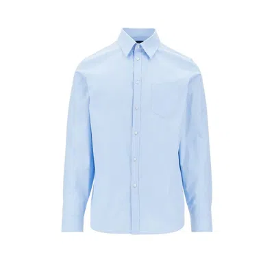 Gucci Jacquard Gg Poplin Shirt In Blue