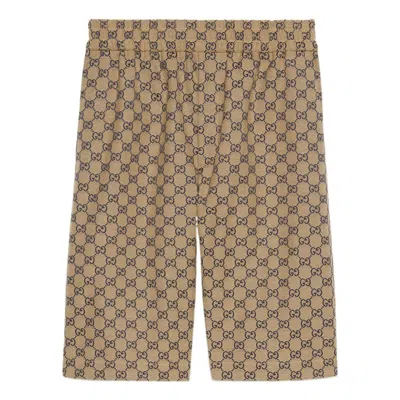 Gucci Gg Cotton Shorts 'beige Blue'