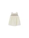 Gucci Gg Cotton Dress With Web In White