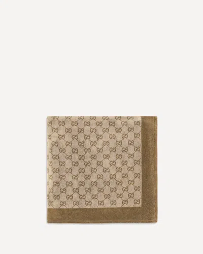 Gucci Gg Cotton Terry Towel In Brown