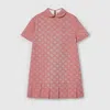 Gucci Gg Cotton Twill Dress In Red