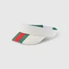 Gucci Gg Cotton Visor With Web In White