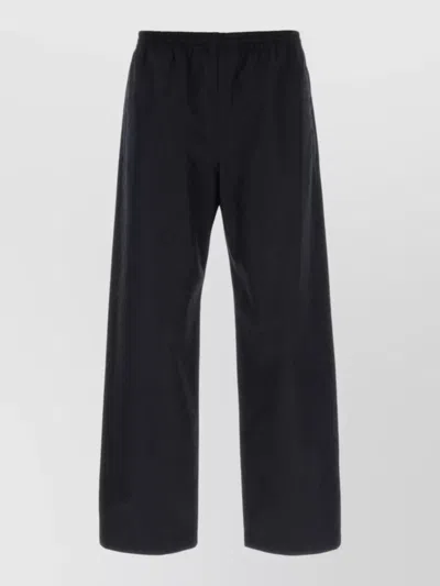 Gucci Gg Cotton Wide Leg Full Length Pants In Black