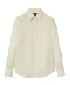 Gucci Gg Crepe Silk Shirt In White