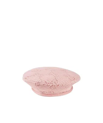 Gucci Gg Crochet Beret In Brown
