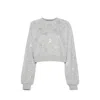 Gucci Gg Cotton Jersey Crop Sweatshirt In White