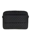 Gucci Monogrammed Zipped Crossbody Bag In Black