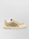 Gucci Gg Cross Web Sneakers In Suede In Neutral
