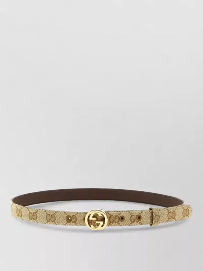 Gucci Gg Crossover Belt Gold Tone Hardware In Brown