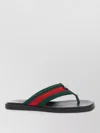 Gucci Web Stripe-embellished Flip Flops In Green