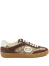 Gucci Men G75 Low-top Supreme Gg Fabric And Suede Sneakers