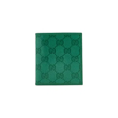 Pre-owned Gucci Gg Crystal Bifold Wallet 'green' | Men's Size Onesize