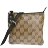 GUCCI GUCCI GG CRYSTAL BROWN CANVAS SHOULDER BAG (PRE-OWNED)