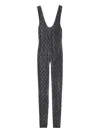 Gucci Crystal Chenille Sleeveless Jumpsuit Pattern In Black