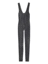 Gucci Crystal Chenille Sleeveless Jumpsuit Pattern In Gray