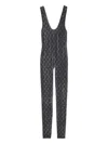Gucci Crystal Chenille Sleeveless Jumpsuit Pattern In Gray