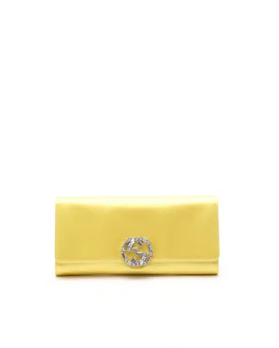 Gucci Gg Crystal Clutch Bag In Black