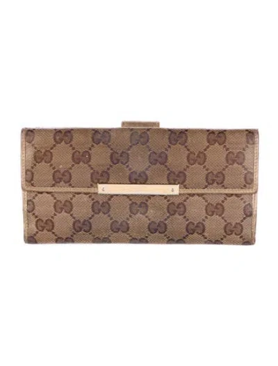 Pre-owned Gucci Gg Crystal Continental Wallet