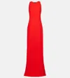 Gucci Gg Crystal-embellished Crêpe Gown In Red