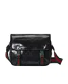 Gucci Gg Crystal-embellished Messenger Bag In Black