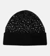 Gucci Gg Crystal-embellished Wool Beanie In Black