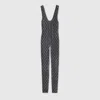 Gucci Crystal Chenille Sleeveless Jumpsuit Pattern In Gray