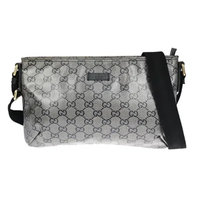 Gucci Gg Crystal Grey Canvas Shoulder Bag ()
