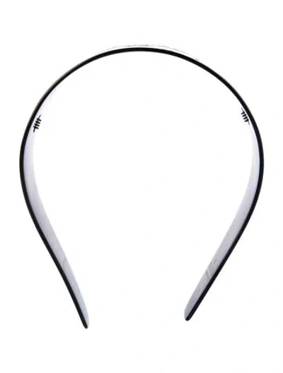 Pre-owned Gucci Gg Crystal Hairband. In Black