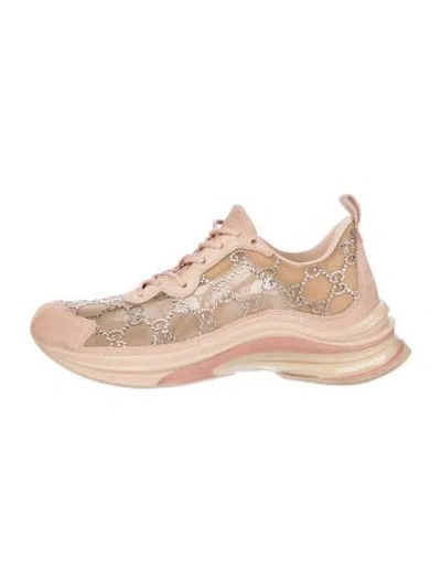 Pre-owned Gucci Gg Crystal Mesh Sneakers In Multi