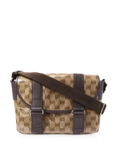Pre-owned Gucci Gg Crystal Shoulder Bag In Neutral
