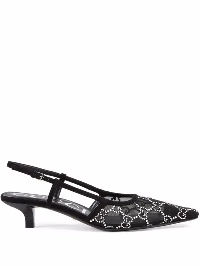 Gucci Gg Crystal Slingback Pumps
