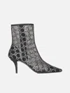 GUCCI GG CRYSTALS MESH ANKLE BOOTS