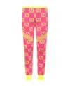 Gucci Gg Damier-jacquard Leggings In Red