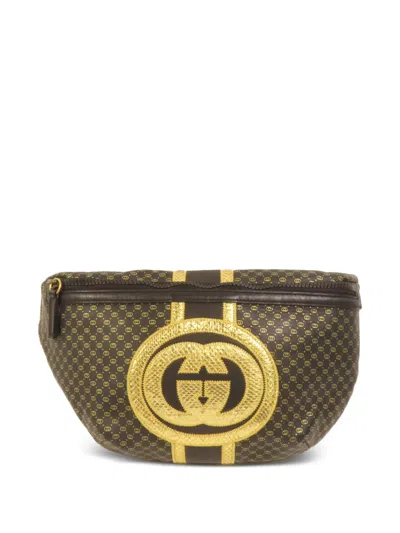 Pre-owned Gucci Gg Dapper Dan Belt Bag In Brown