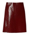 Gucci Women Midi Skirt With Embossed Gg Motif In Red