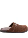 Gucci Gg-debossed Slides In Brown