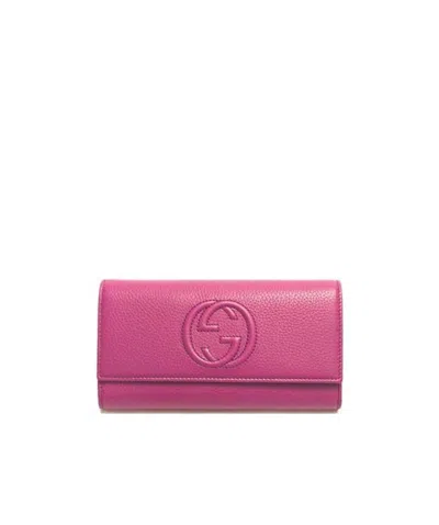 Gucci Gg Decorated Wallet In Pink